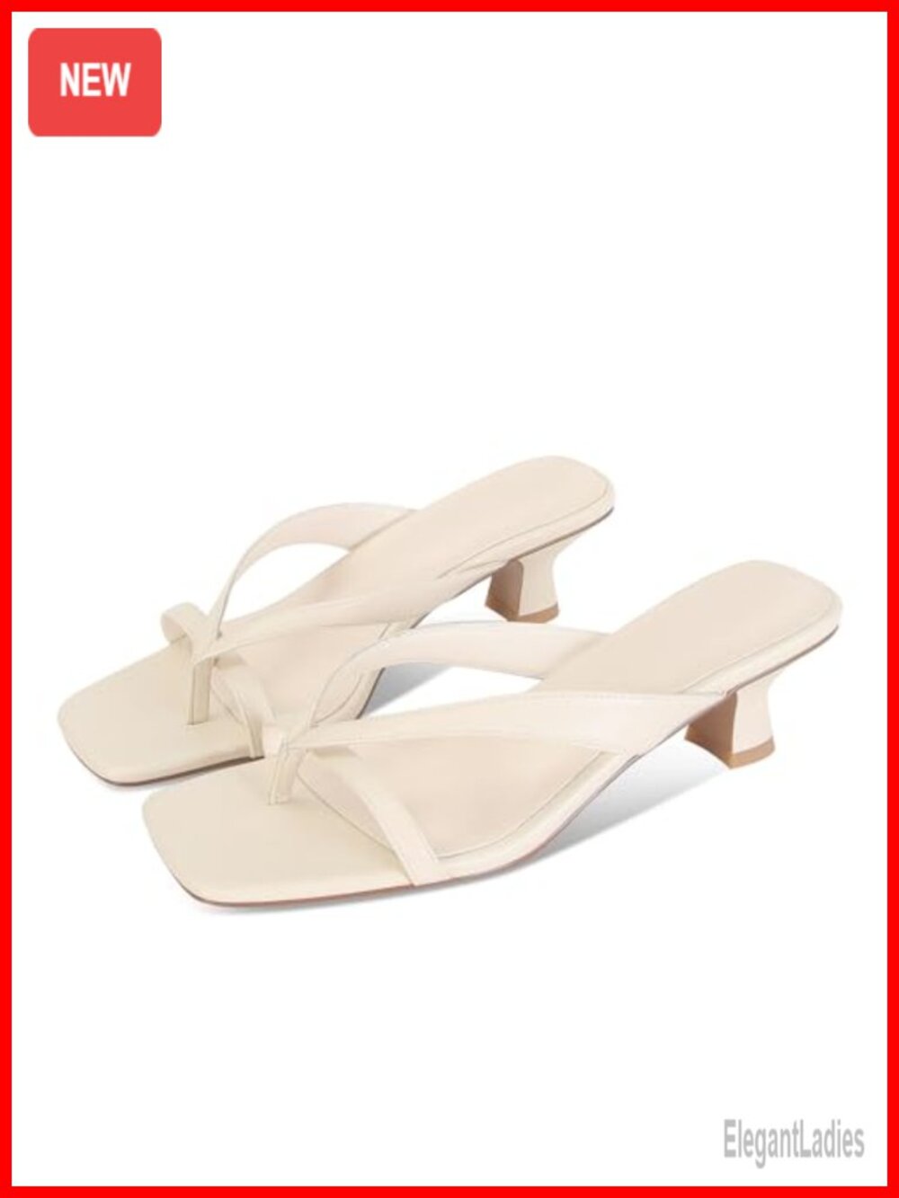 Kitten Heel Sandals Vegan Leather Strappy Mule Flip Flop Open Toe Slides